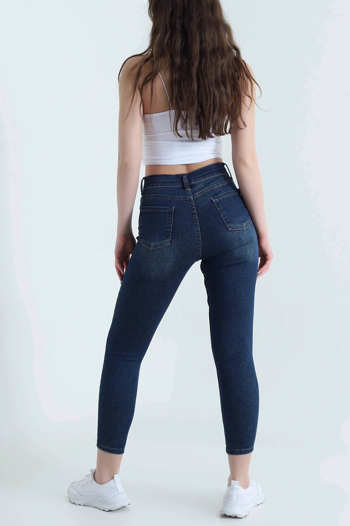 Tint Dar Paça Slim Fit Kadın Kot Pantolon 447338