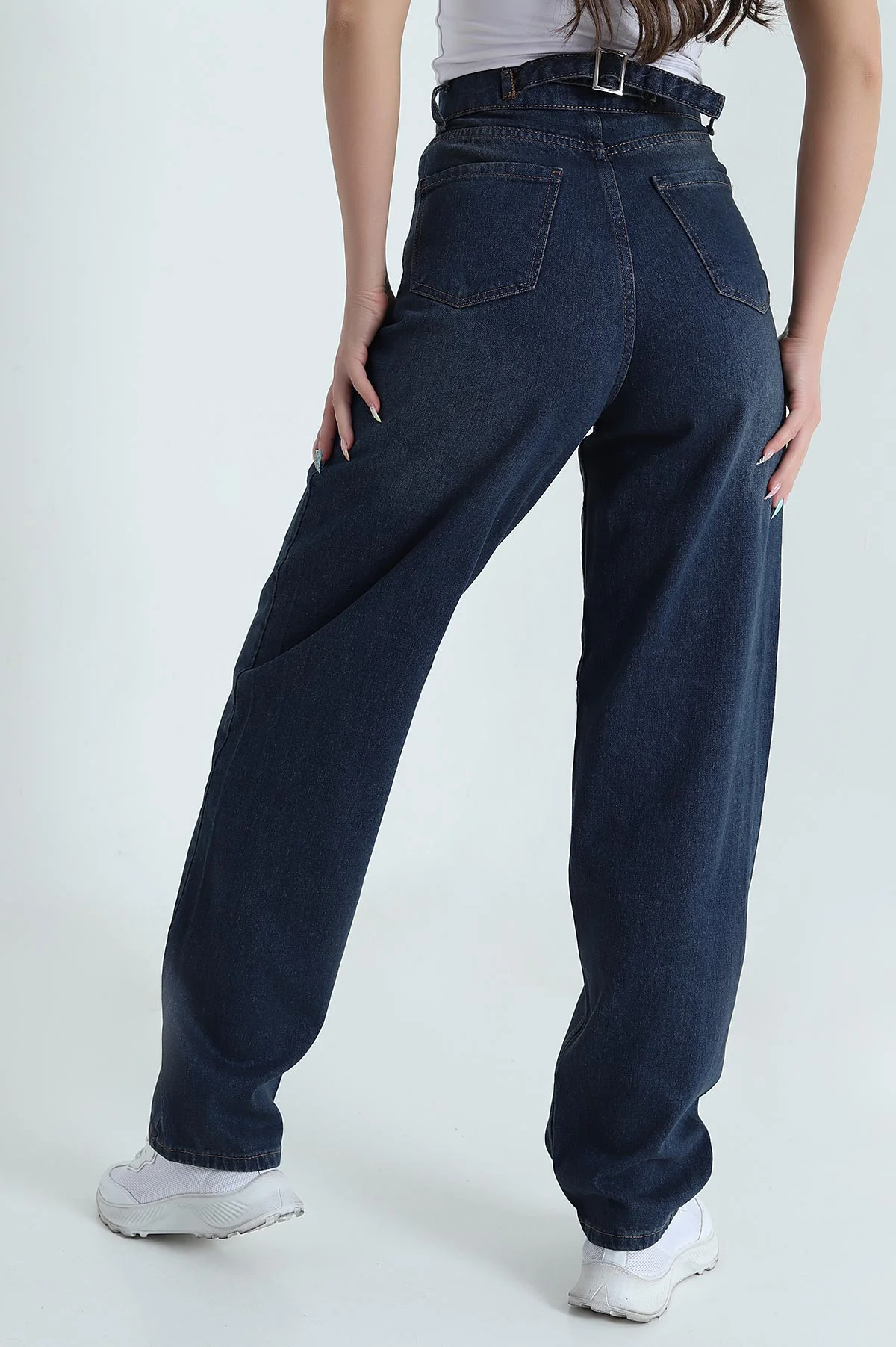 Tint Tokalı Baggy Kadın Kot Pantolon 469584