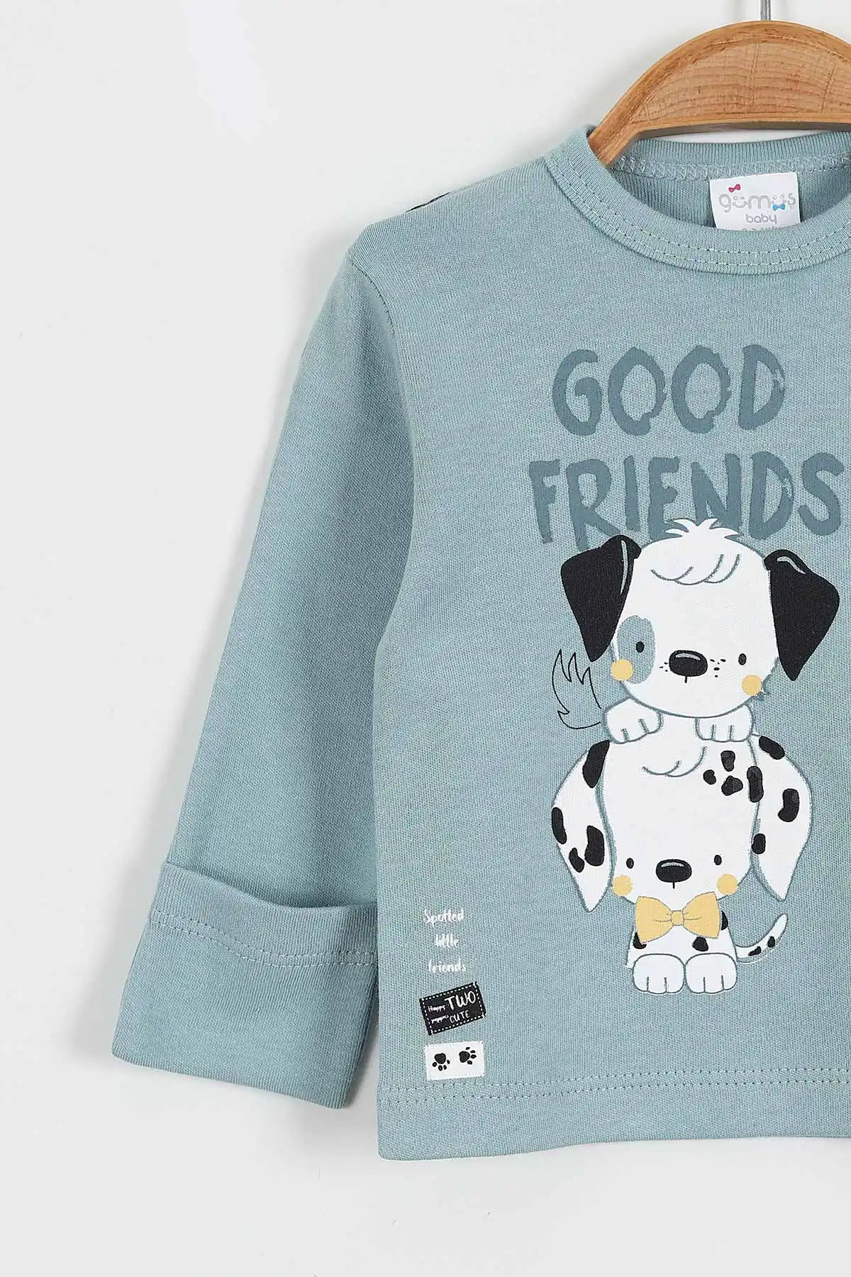 Turkuaz (0-3 Ay) Good Friends Baskılı Patikli Erkek Bebek 3'lü Takım 423172