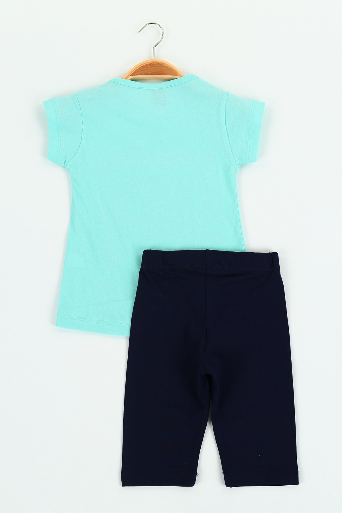 Turkuaz (2-5 yaş) Dondurma Baskılı Kız Çocuk Taytlı  Takım 117748