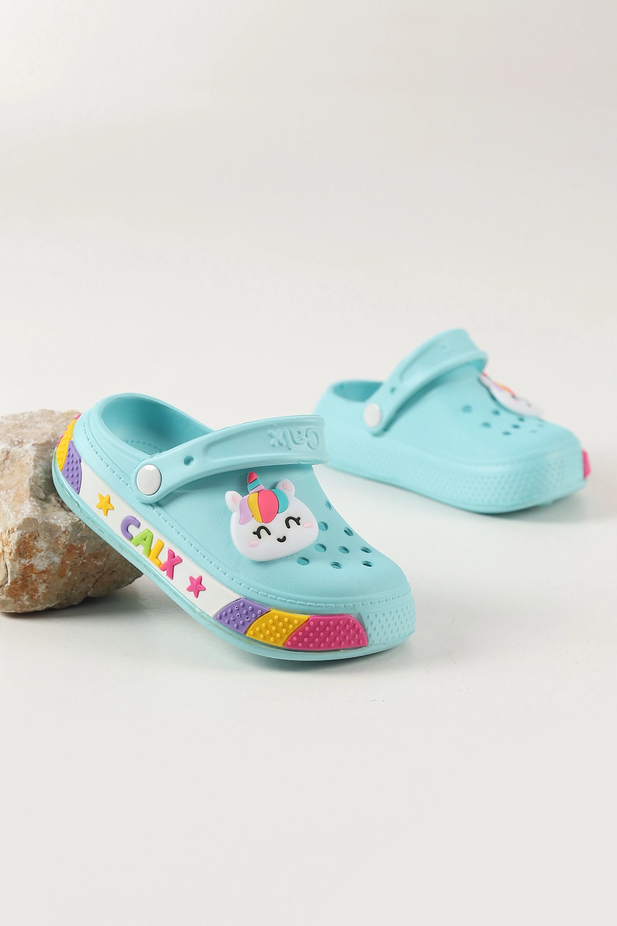Turkuaz Figürlü Kız Çocuk Sandalet 462463