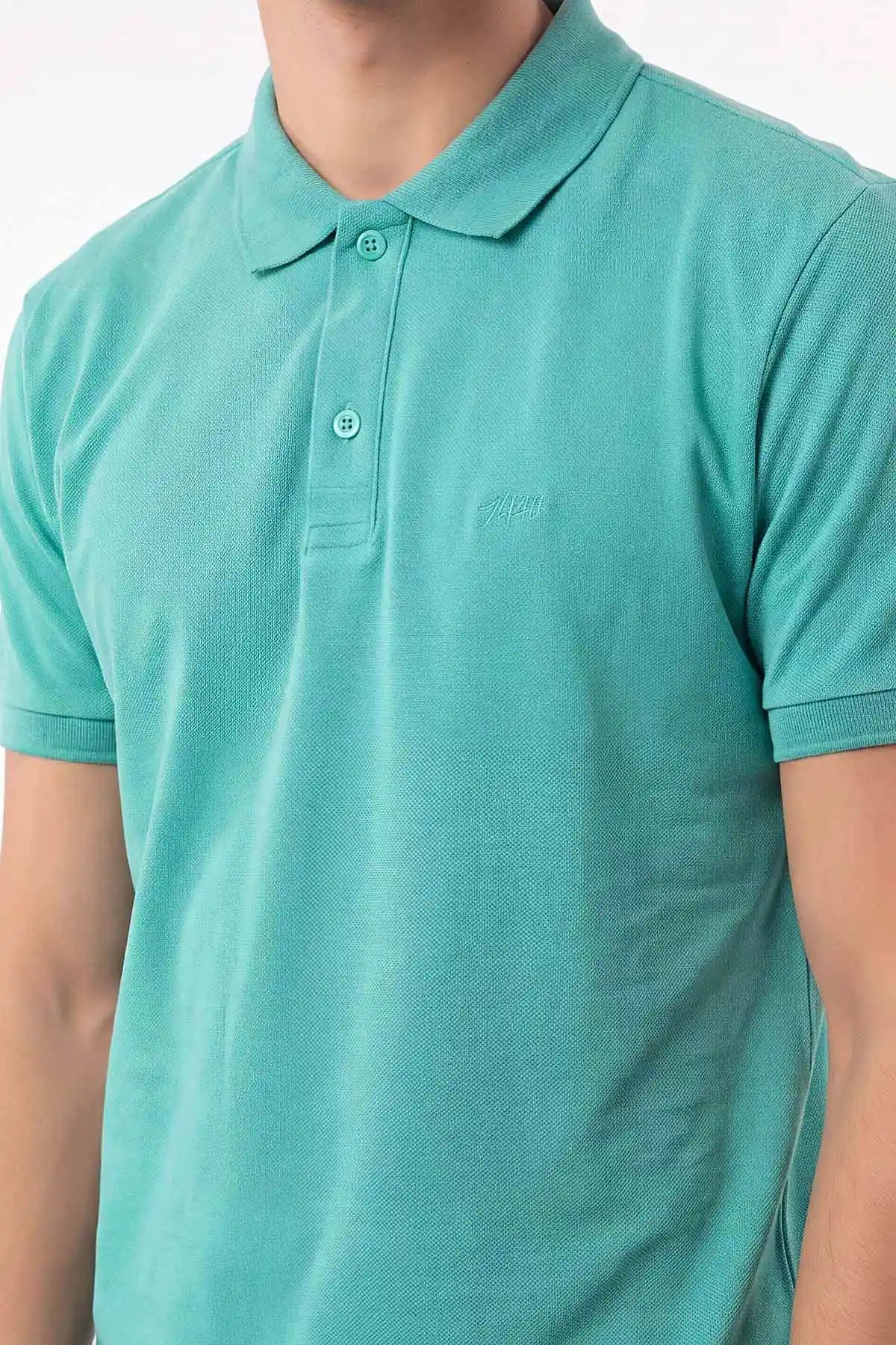 Turkuaz Polo Yaka Erkek Tişört 470313