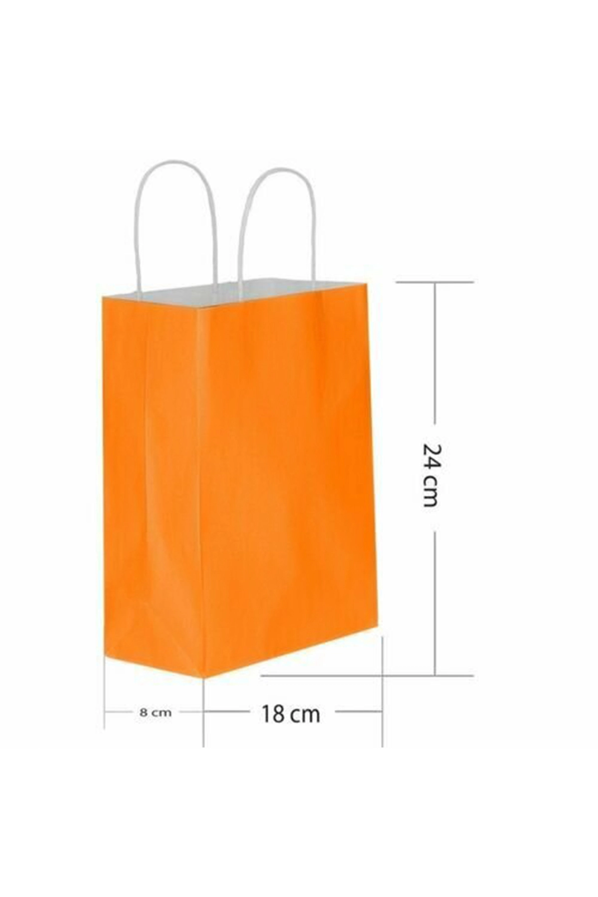 Turuncu 18x8x24 Büküm Saplı Çanta 5'li 301093
