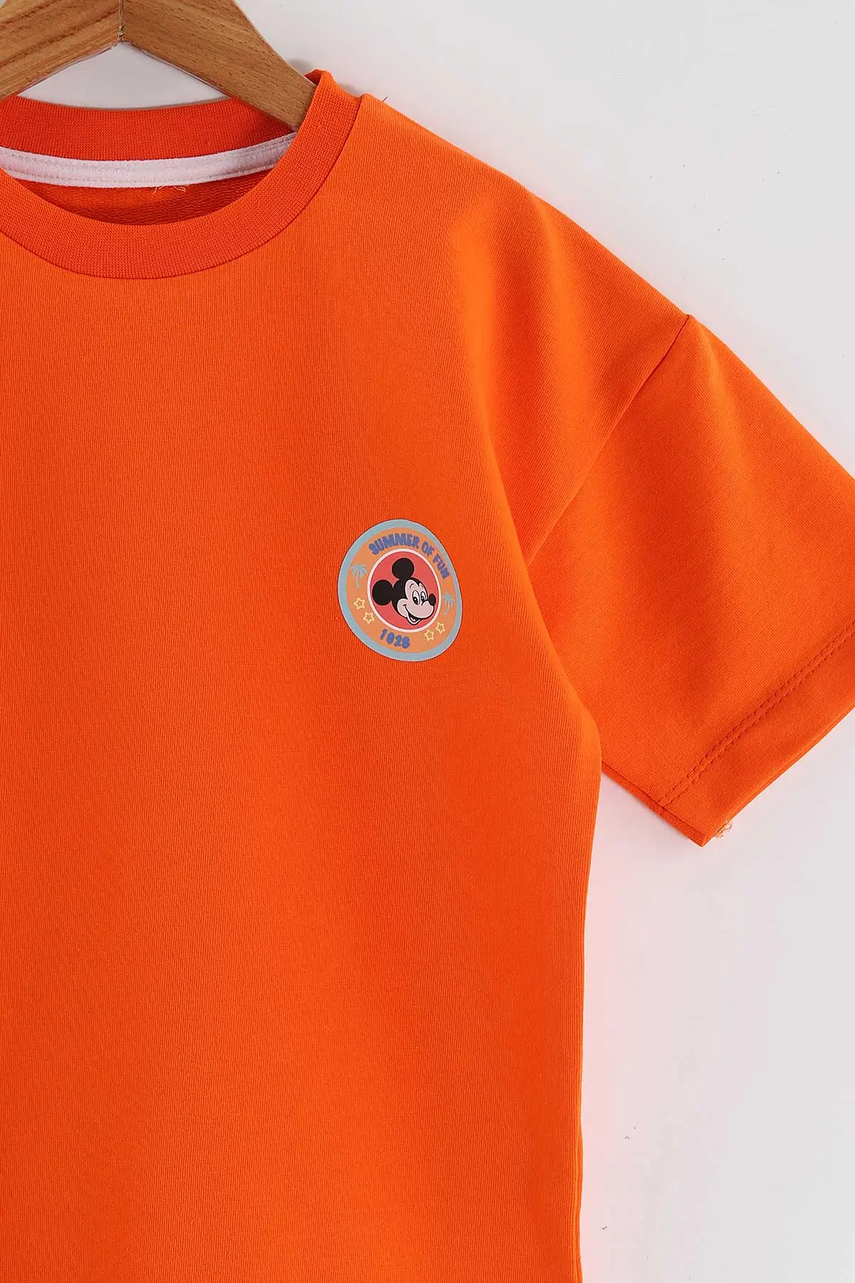Turuncu (3-10 Yaş) Summer  Baskılı Oversize Erkek Çocuk Tişört 469022
