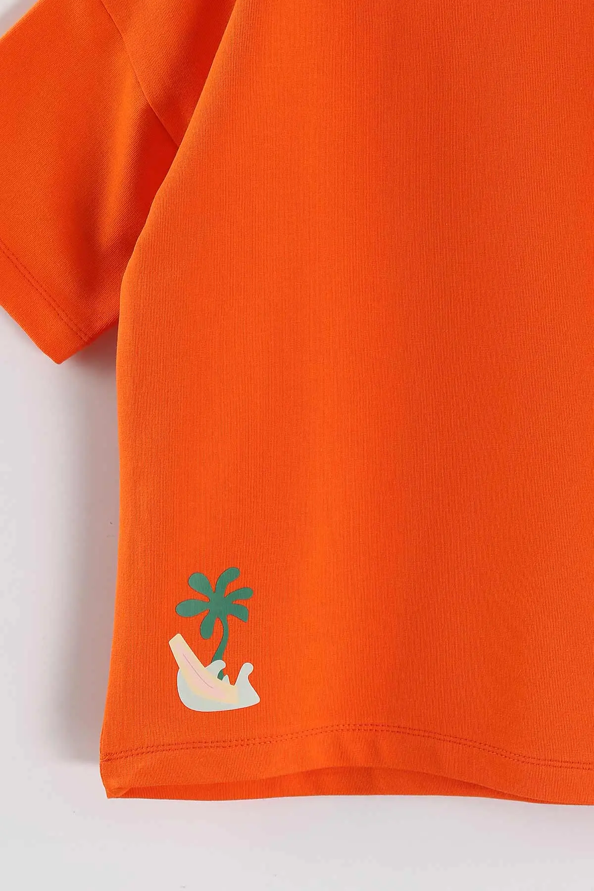 Turuncu (3-10 Yaş) Summer  Baskılı Oversize Erkek Çocuk Tişört 469022