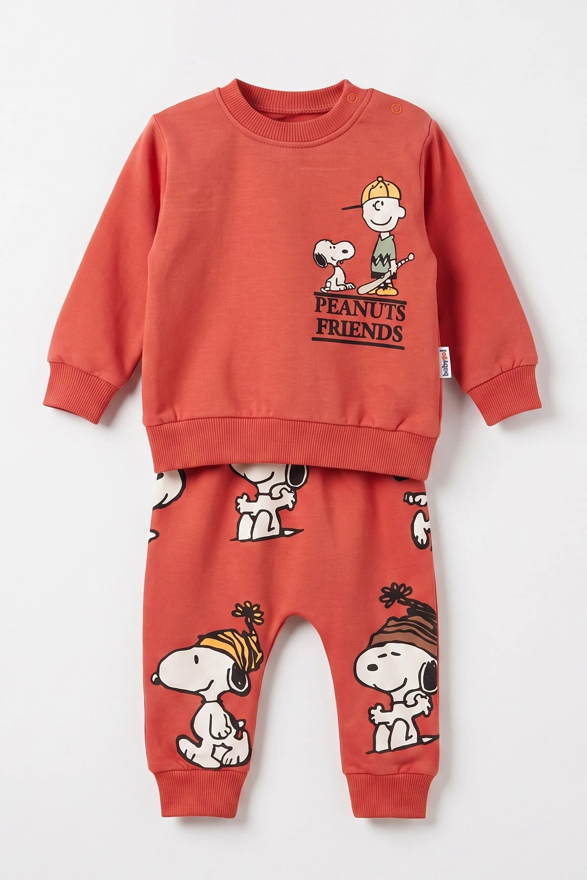 Turuncu (3-24 Ay)Peanuts Baskılı 2 İp Erkek Bebek Mevsimlik Takım 472795