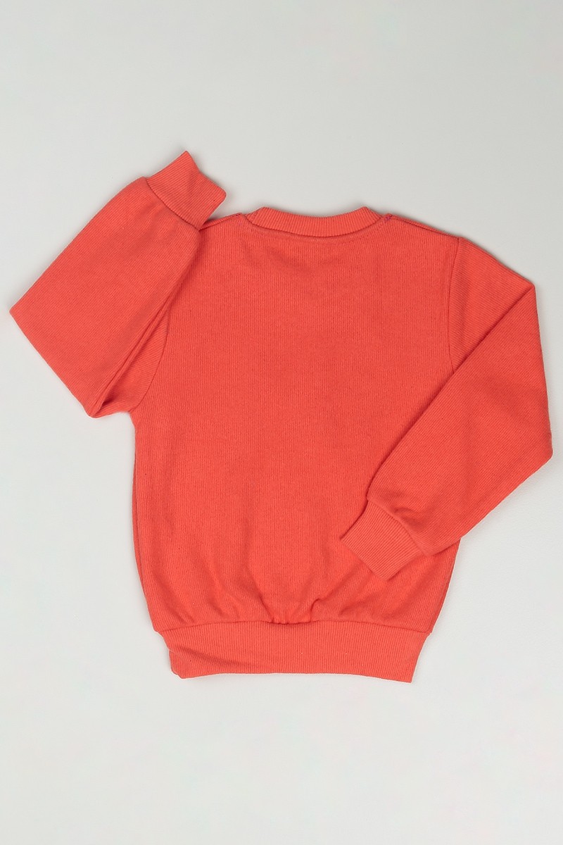 Turuncu (3-7 Yaş) No War Baskılı Erkek Çocuk Sweatshirt 84753