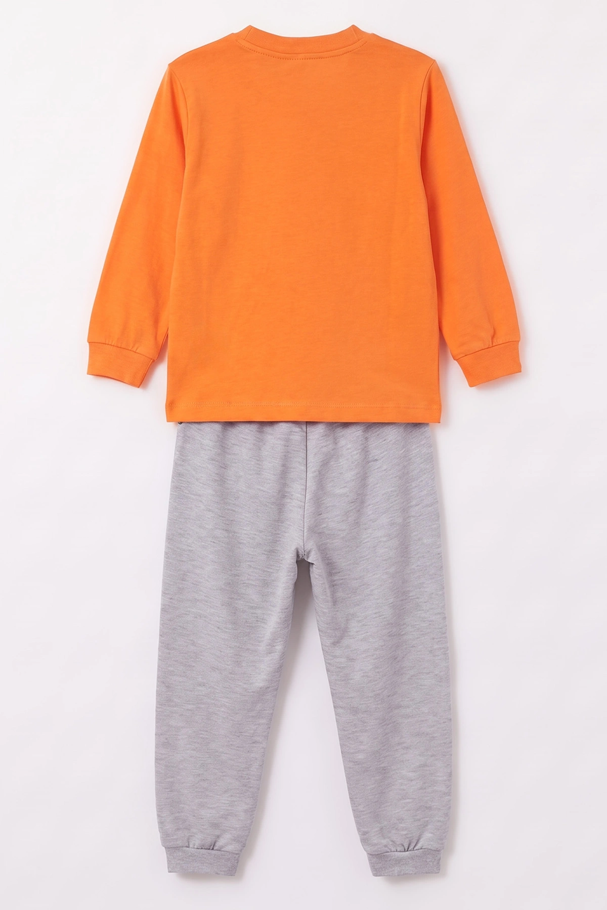 Turuncu (3-8 Yaş) Karakter Baskılı İnterlok Kumaş Erkek Çocuk Pijama Takım 491035