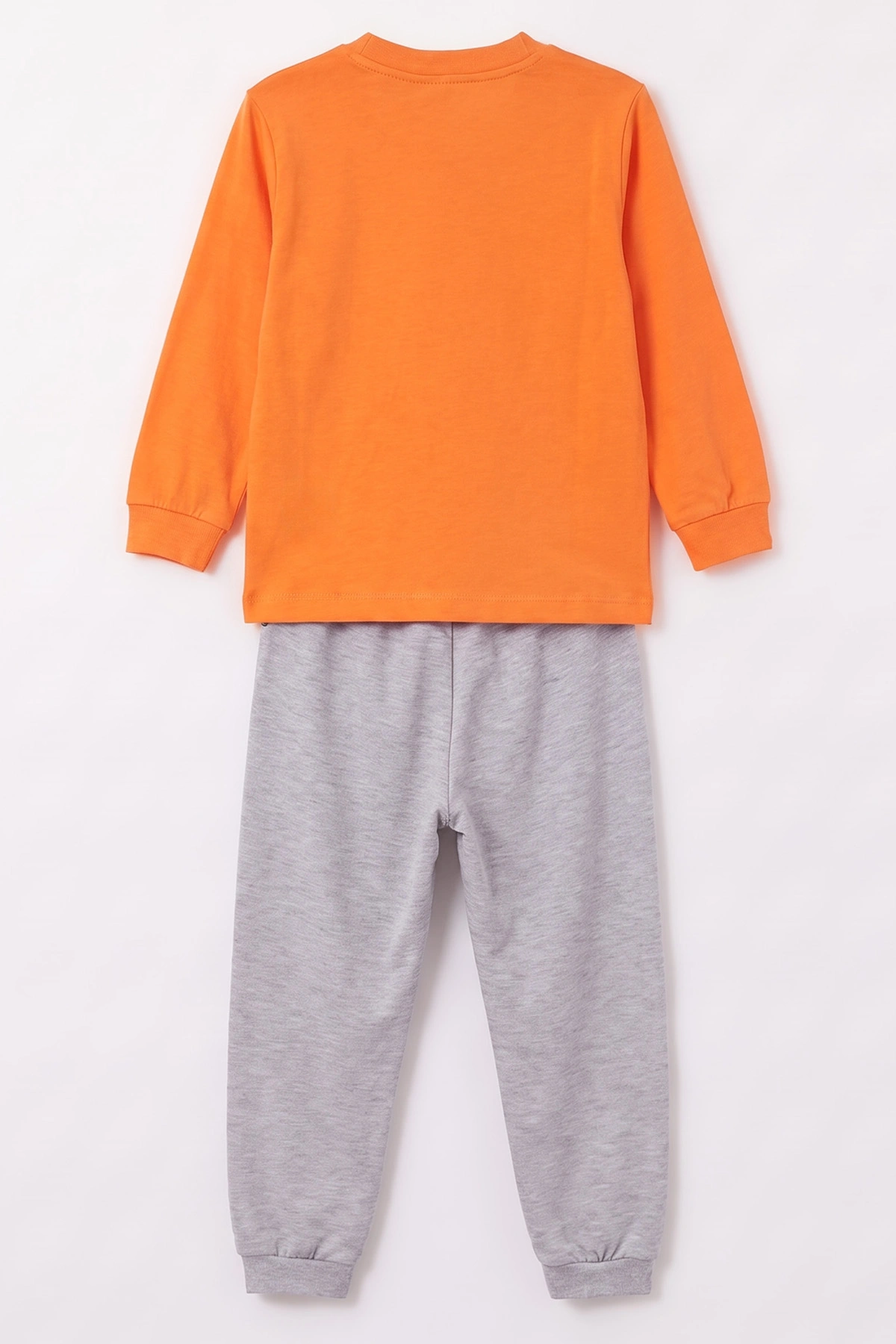 Turuncu (3-8 Yaş) Karakter Baskılı İnterlok Kumaş Erkek Çocuk Pijama Takım 491040
