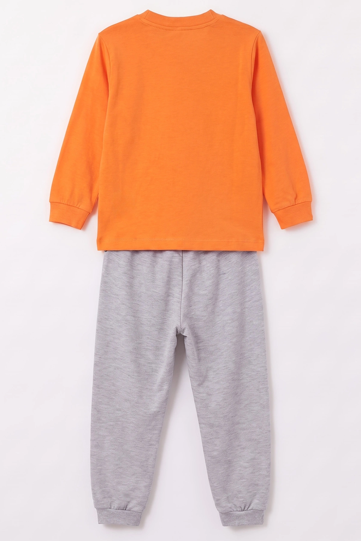 Turuncu (3-8 Yaş) Karakter Baskılı İnterlok Kumaş Kız Çocuk Pijama Takım 491060