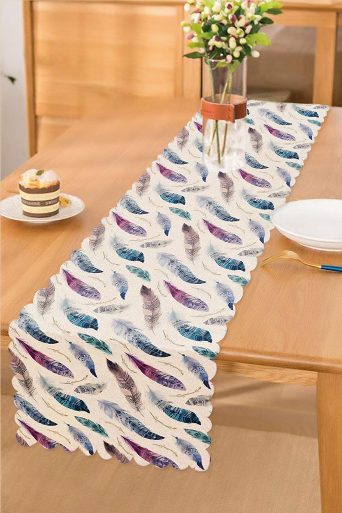 45x140 Dijital Baskılı Özel Tasarım Modern Runner 223854
