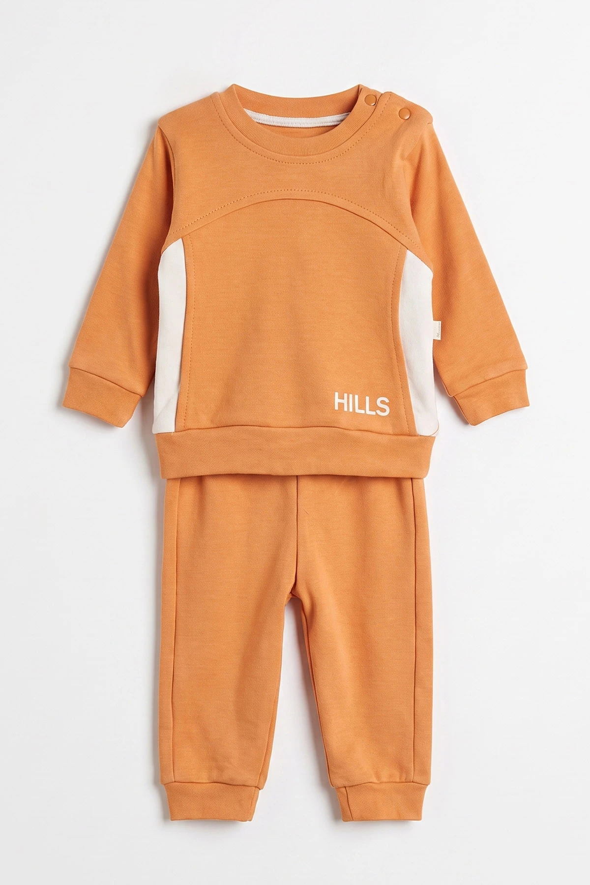 Turuncu (6-24 Ay) Hills Baskılı Cepli Görünümlü Erkek Bebek Takım 473061