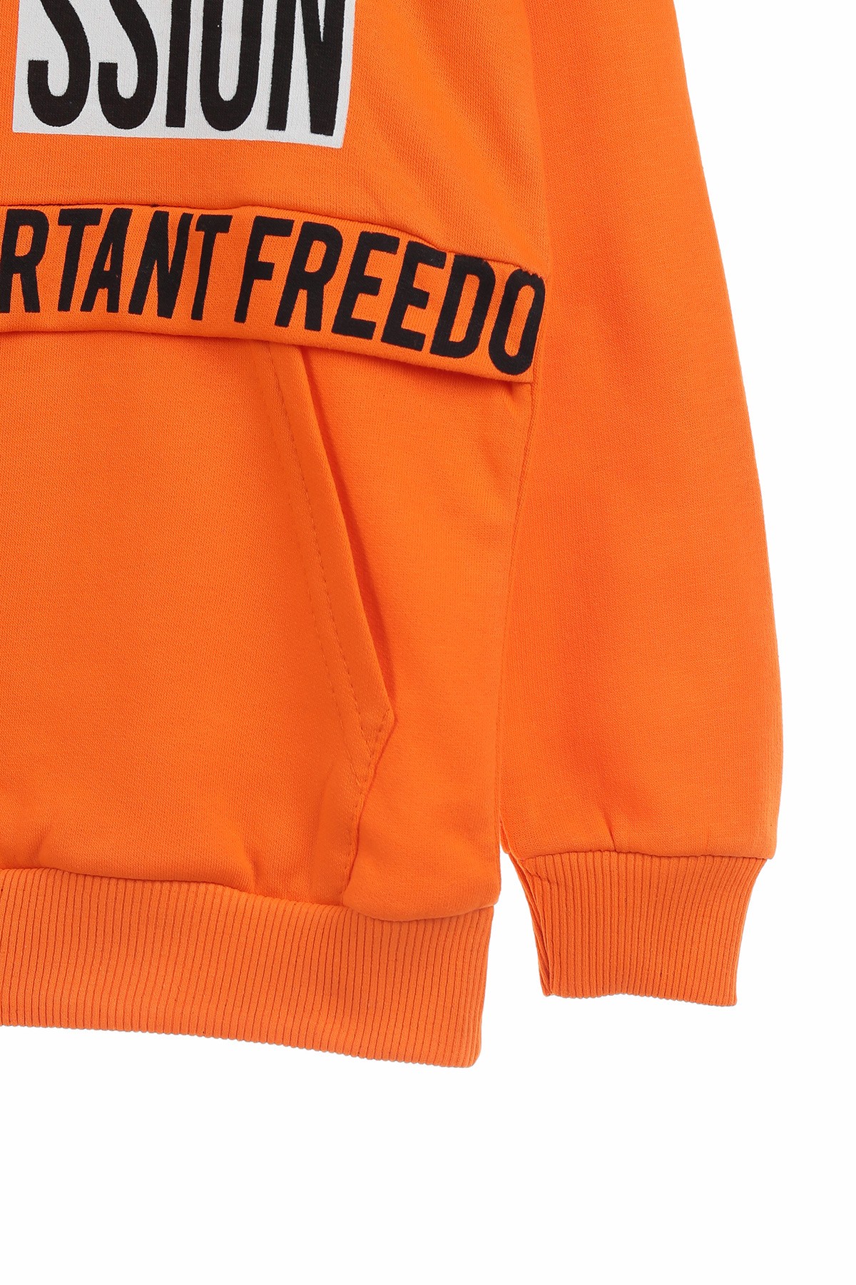 Turuncu (8-12 Yaş) Freedom Baskılı İki İp Şardonlu Erkek Çocuk sweat 139794