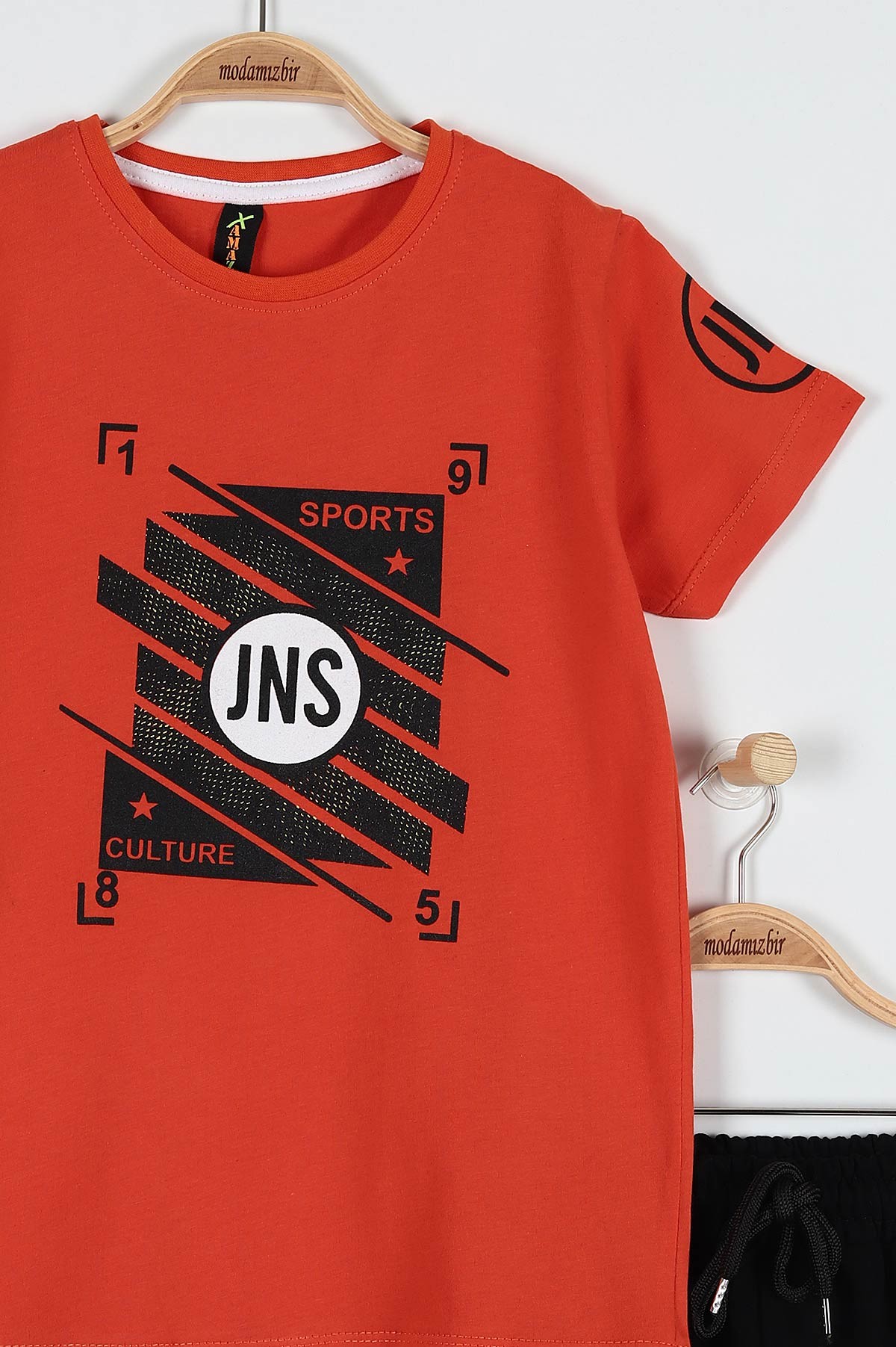 Turuncu (9-12 Yaş) Jns Sports Baskılı Belden Bağlamalı Erkek Çocuk Takım 183020