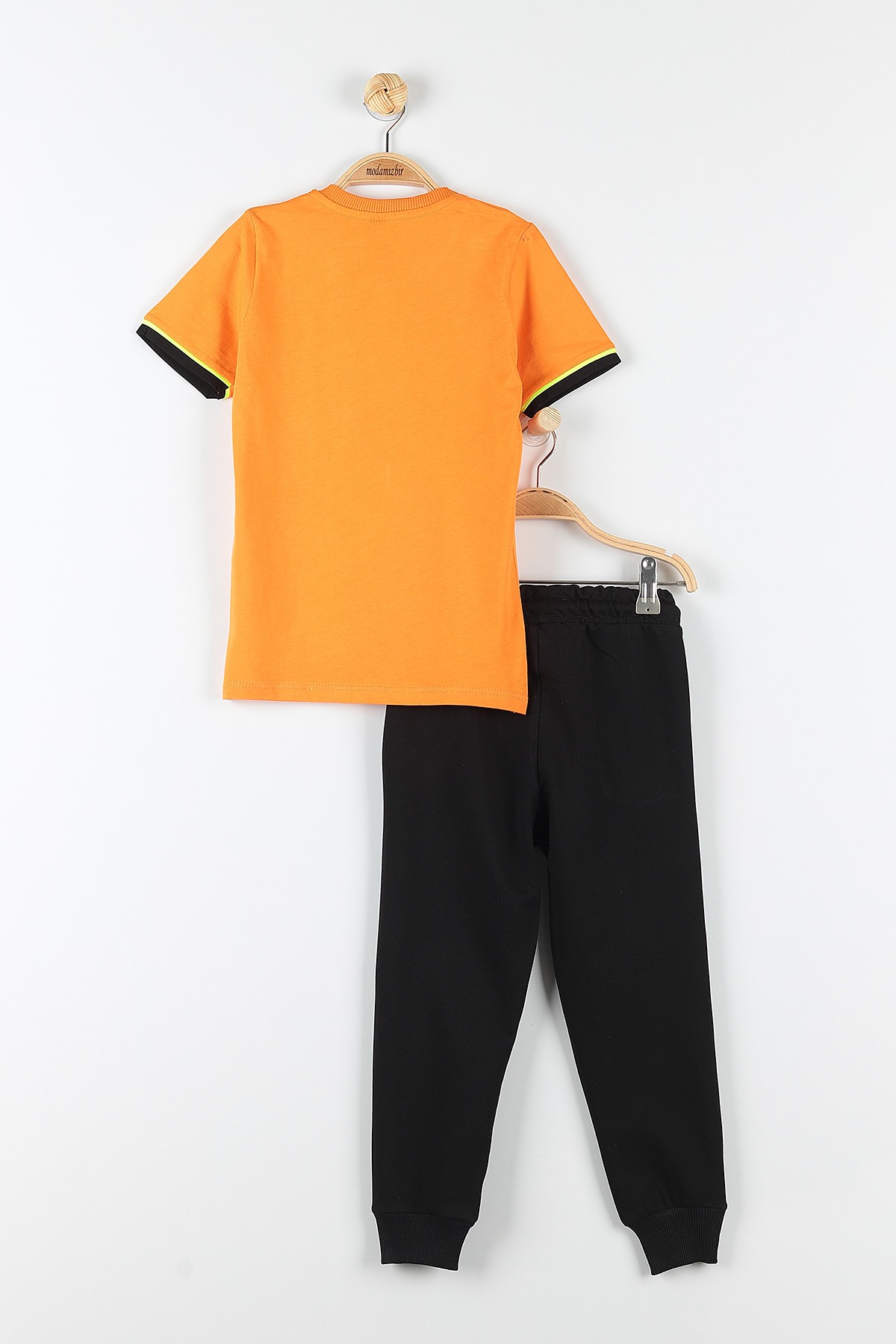 Turuncu (9-12 Yaş) Street Culture Baskılı Cep Detaylı Erkek Çocuk Takım 177427