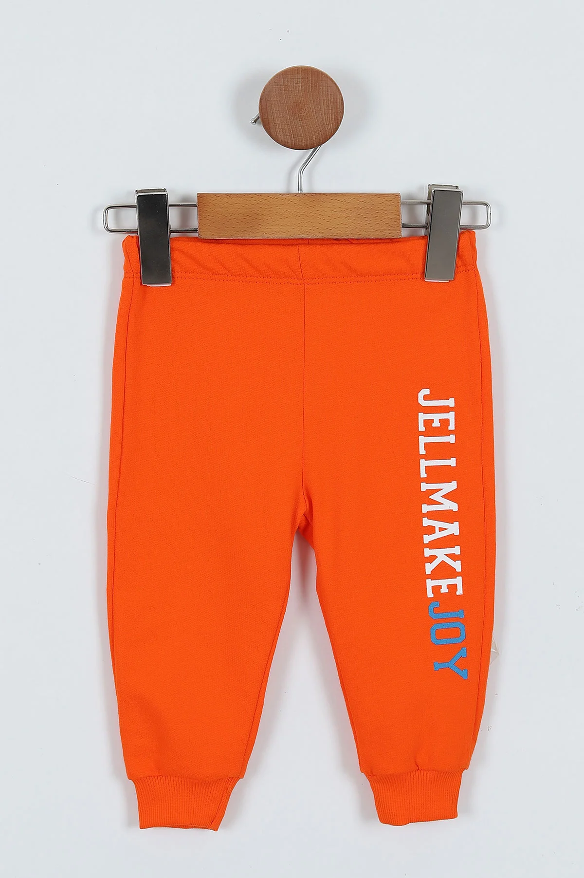 Turuncu (9-24 Ay)Kolsuz Kapüşonlu Sweatshirtlü Erkek Bebek Takım 345279