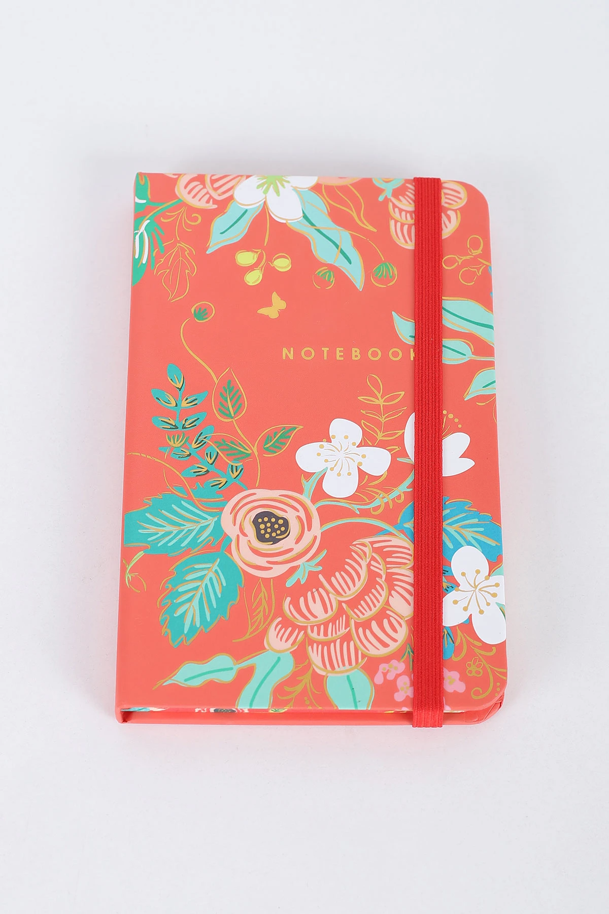 Turuncu 9x14 Cm Desenli Lastikli Bloknot Defter-Notebook 392558