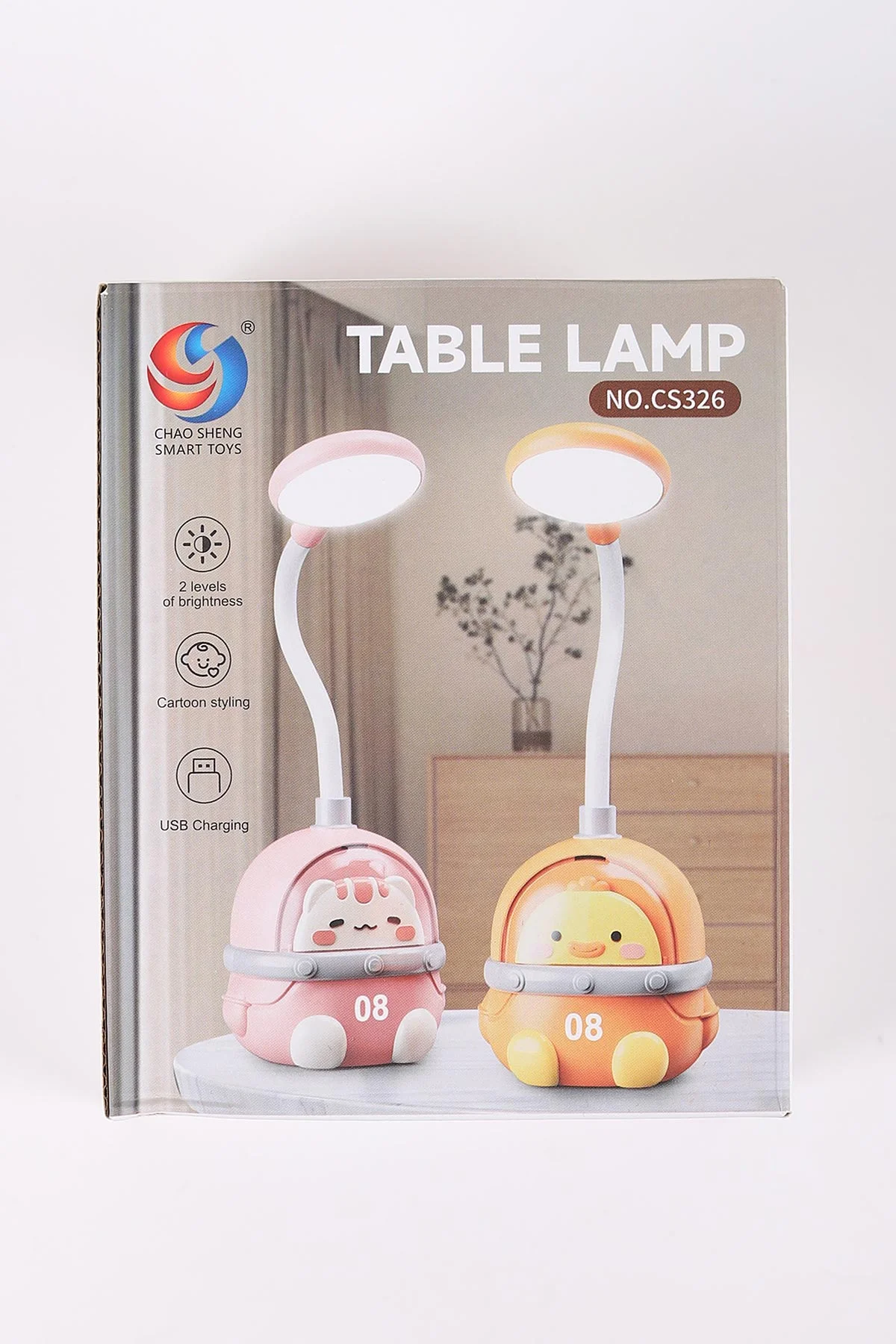 Turuncu Figürlü Şarj Edilebilir Masa Lambası - USB Şarjlı Çocuk Ders Lambası 443005