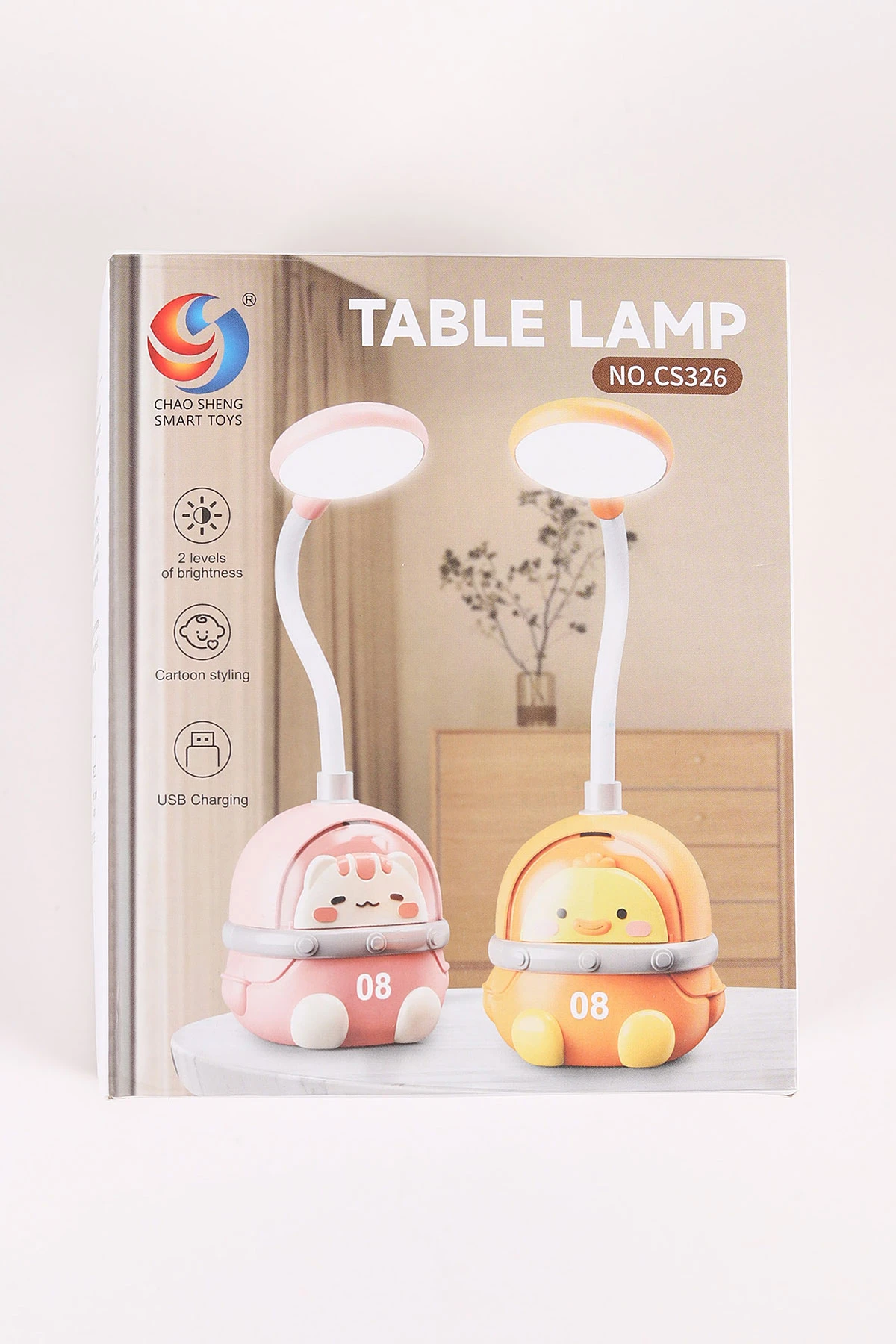 Turuncu Figürlü Şarj Edilebilir Masa Lambası - USB Şarjlı Çocuk Ders Lambası 458497