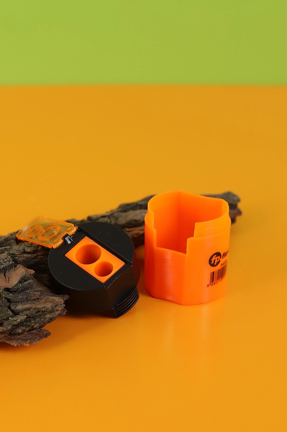 Turuncu FixPoint Kalemtıraş 2'li Yuvarlak P-6126 284933