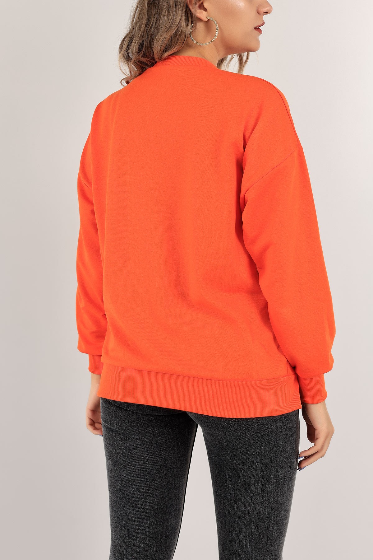 Turuncu İki İp Bayan Sweat 126651
