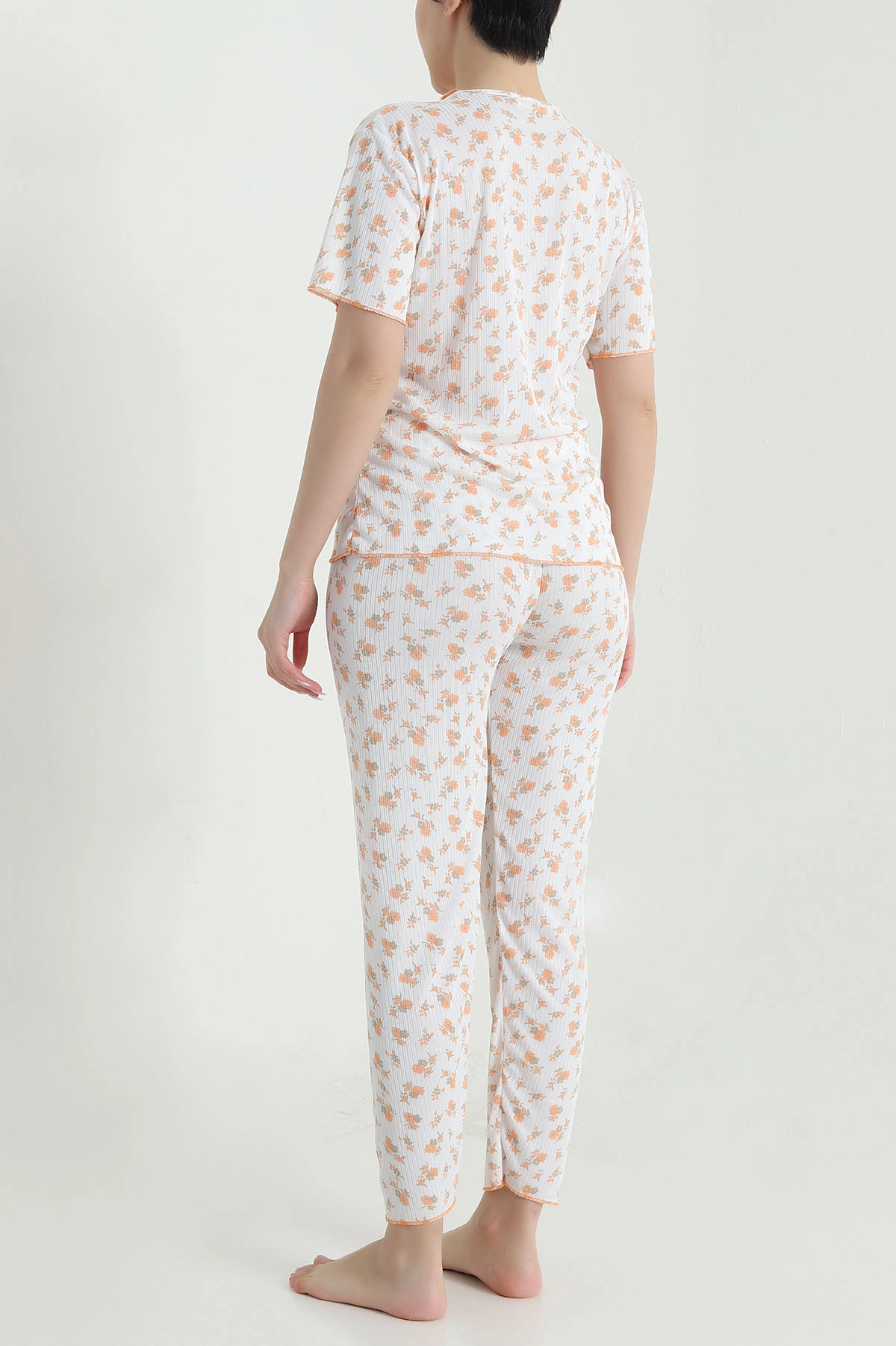 Turuncu Kaşkorse Kadın Pijama Takımı 460465