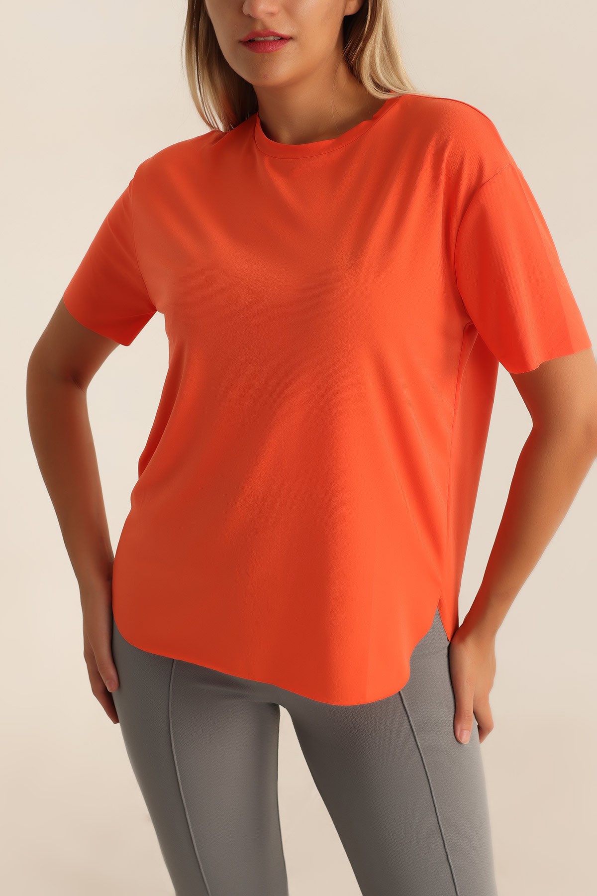 Turuncu Lazer Kesim Sandy Bluz 195002