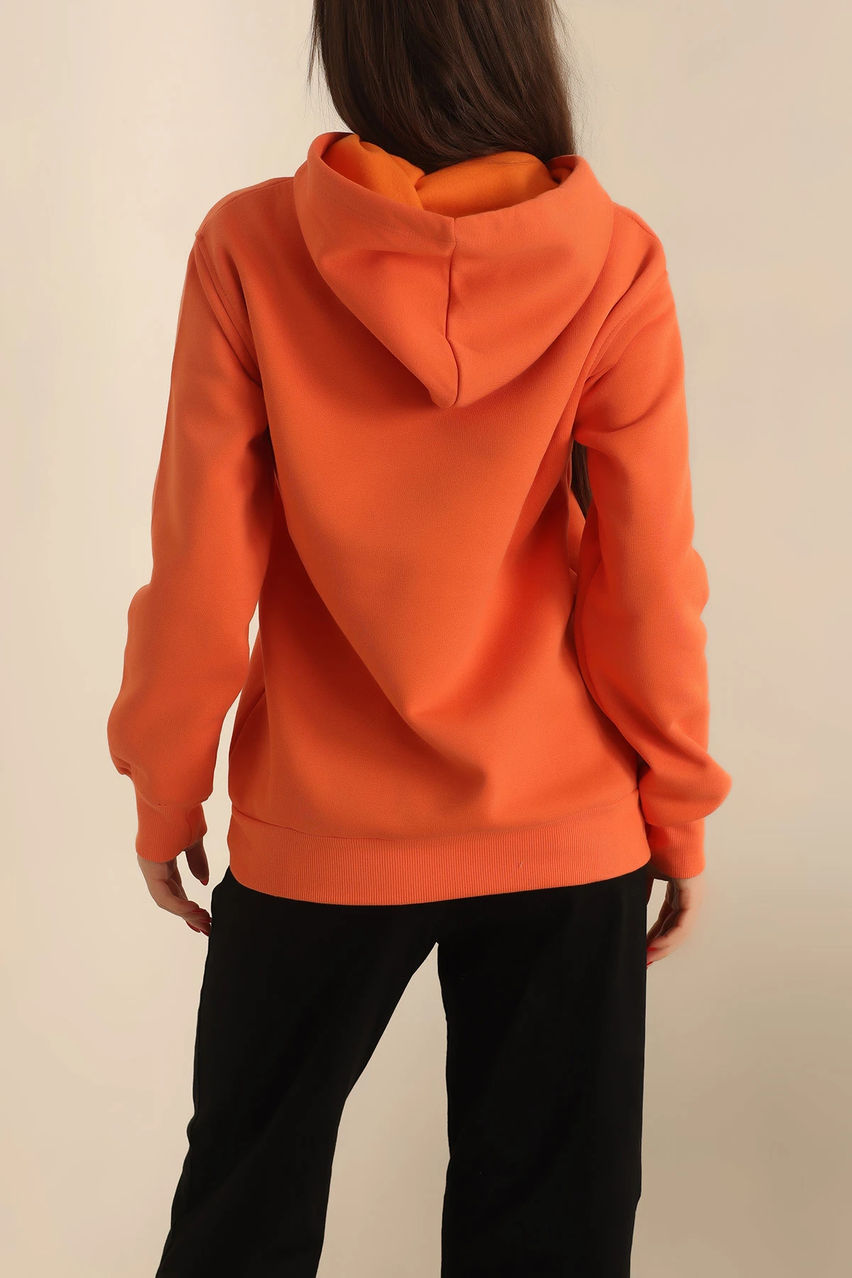 Turuncu Nakış Detay Şardonlu Sweat 237587