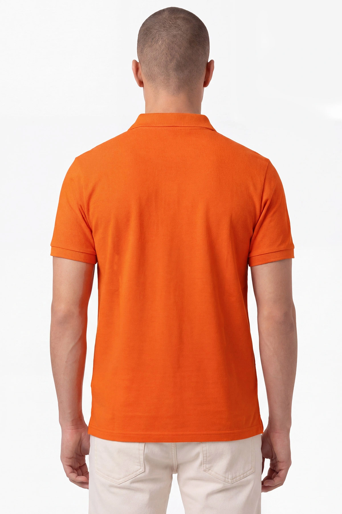 Turuncu Polo Yaka Erkek Tişört 458861