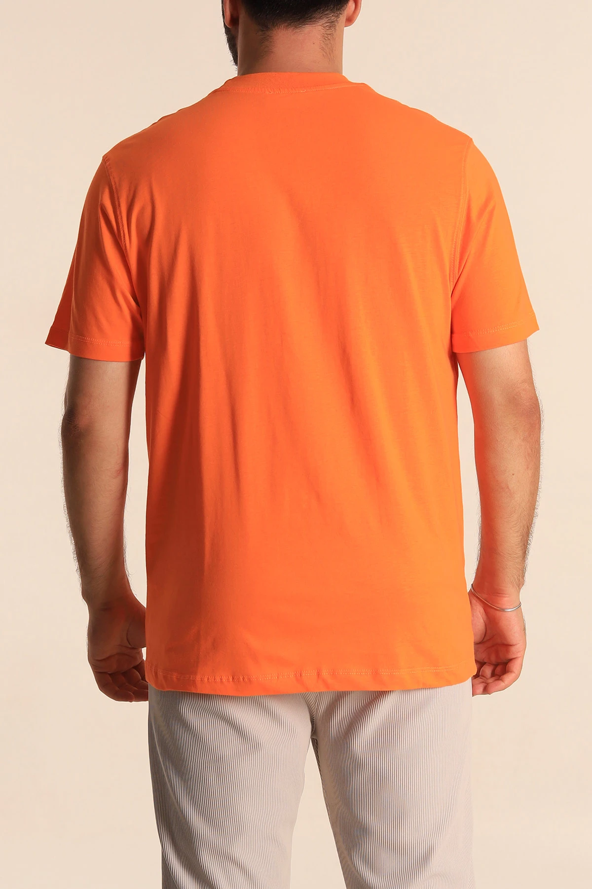 Turuncu Relaxed Fit Basic Erkek Tişört 279905
