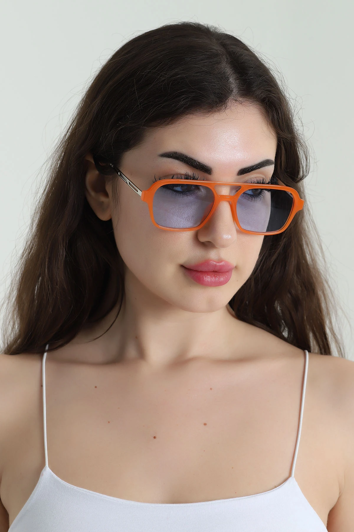 Turuncu Retro Unisex Güneş Gözlüğü (Kutulu) 454198