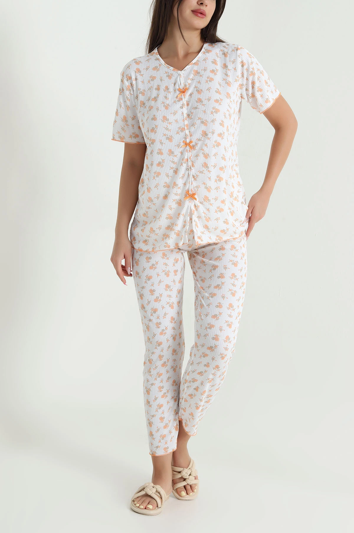 Turuncu Yeni Sezon Kadın Pijama Takımı 466338