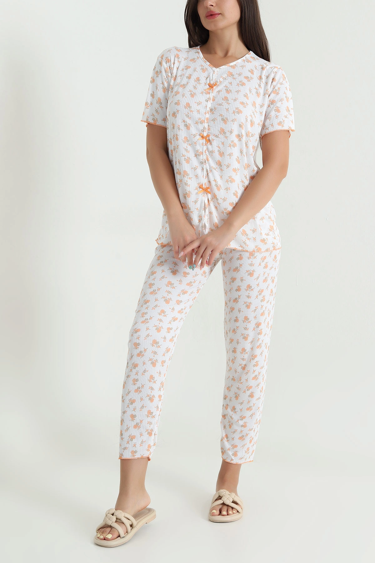 Turuncu Yeni Sezon Kadın Pijama Takımı 466338