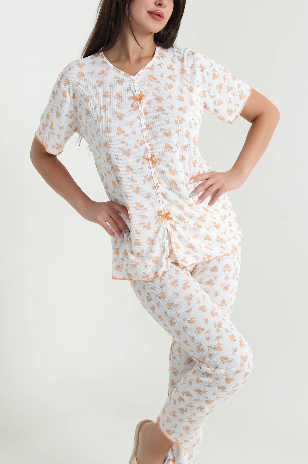 Turuncu Yeni Sezon Kadın Pijama Takımı 466338
