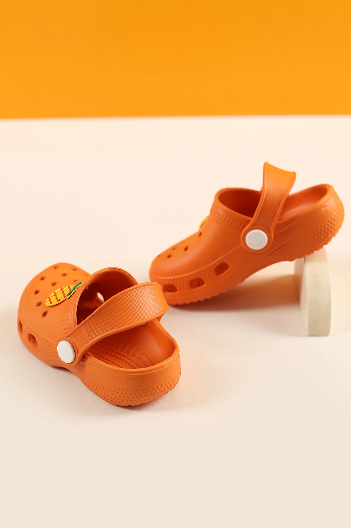 Turuncu(22-25) Figürlü Eva Bebe Terlik & Sandalet 258826