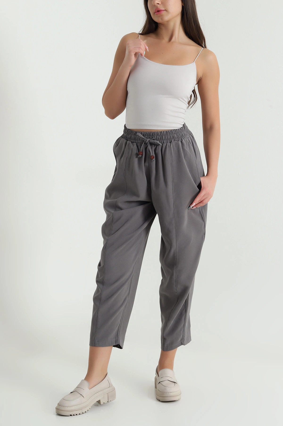 Twil Modal Beli Lastikli Kadın Pantolon 469594