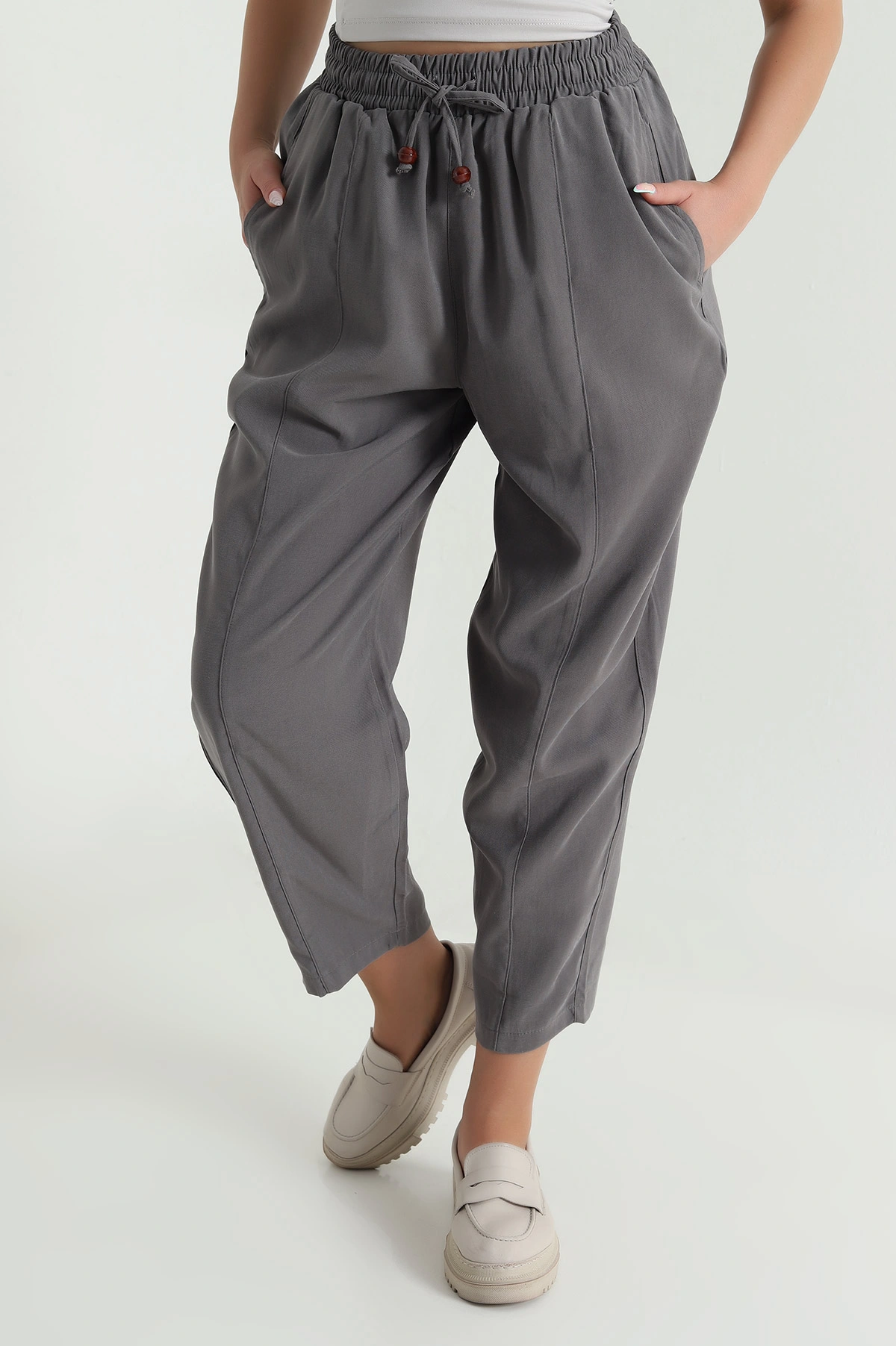 Twil Modal Beli Lastikli Kadın Pantolon 469594