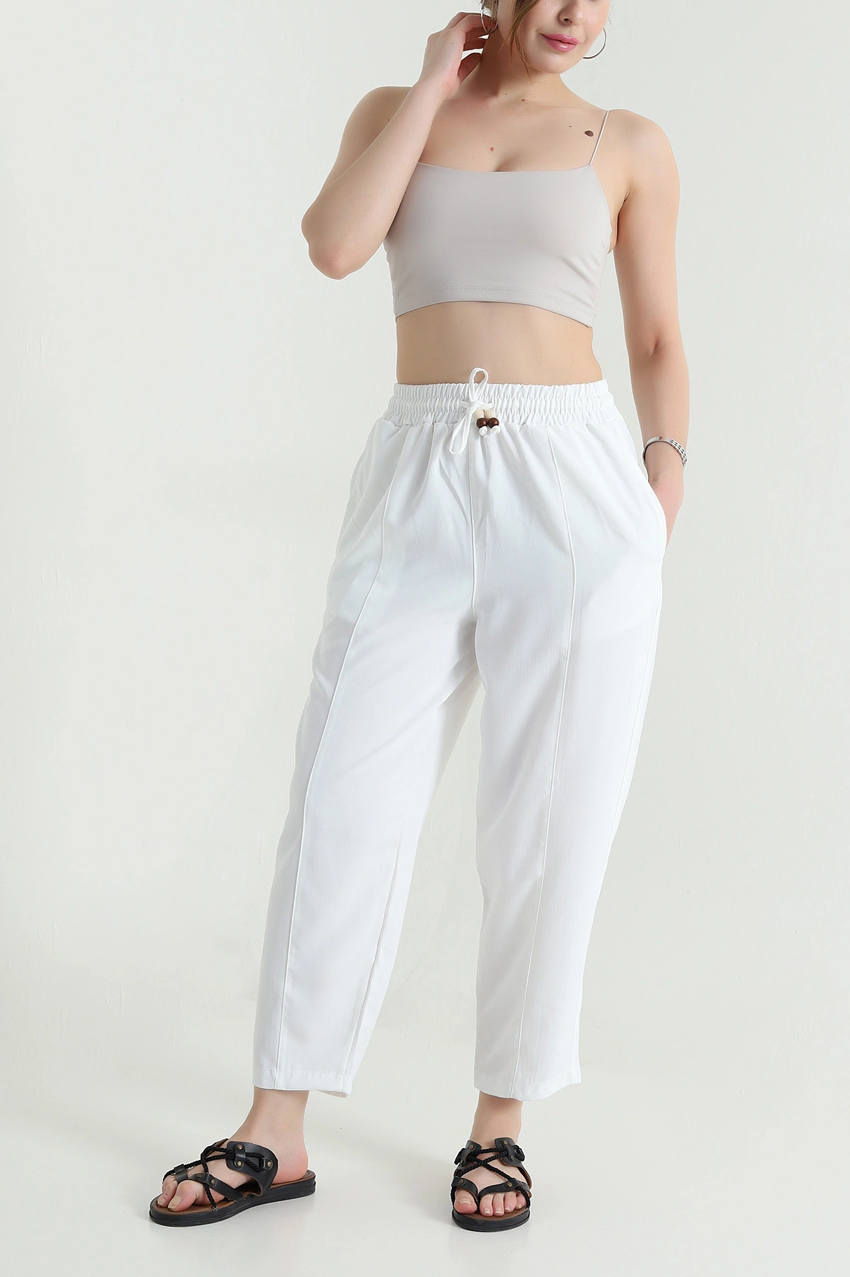 Twil Modal Beli Lastikli Kadın Pantolon 473667