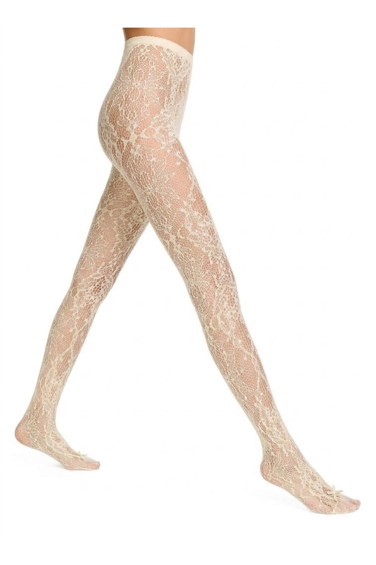 Vanilya 21 Penti Classy Floral File Geometrik Desenli Kadın Külotlu Çorap 498311