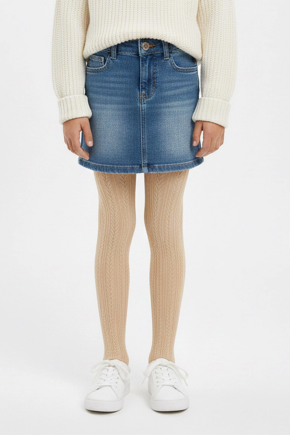 Vanilya 21 Penti Pretty Knit 80 Den Triko Kız Çocuk Külotlu Çorap 421829