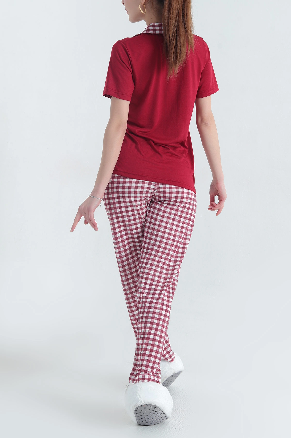 Viskon Düğmeli Kadın Pijama Takımı 341734
