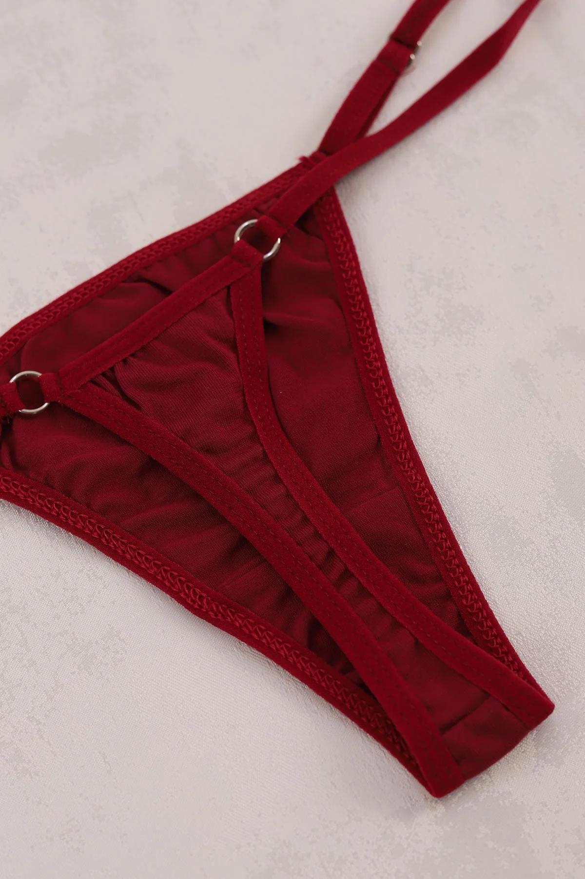 Vişne Beli Ayarlanabilir Kadın Tanga Külot 415961