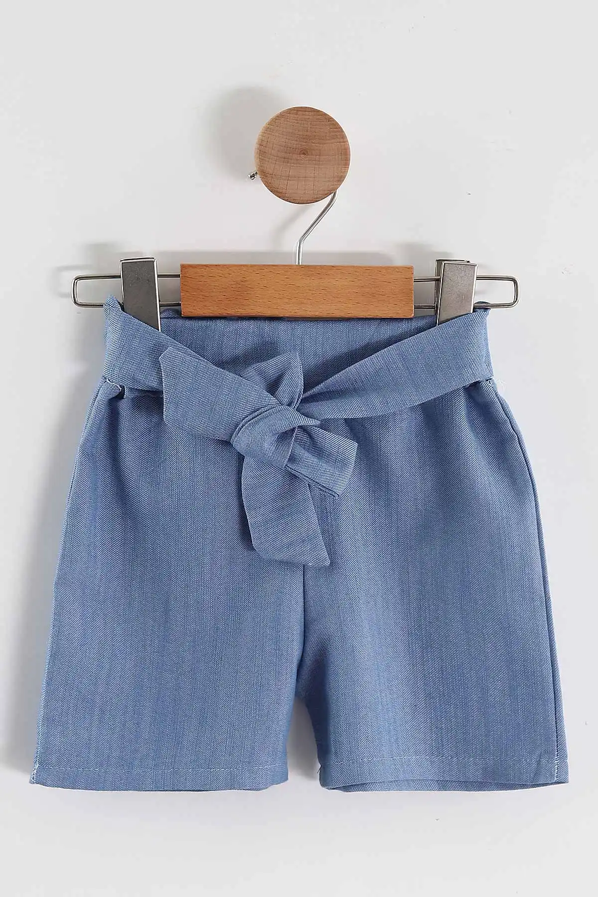 Vizon (2-5 Yaş)Fiyonk Baskılı Tencel Kumaş Şortlu Kız Çocuk Takım 462563