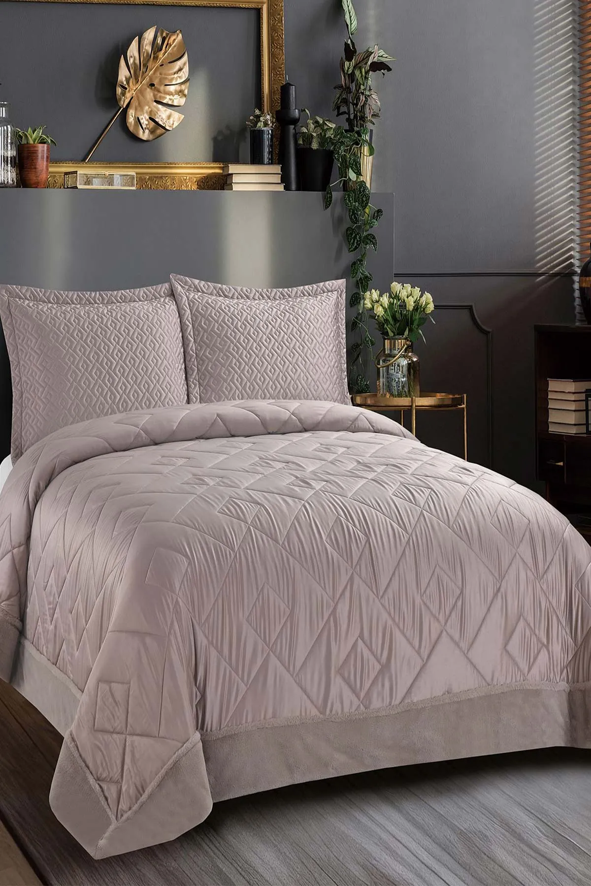 Vizon 240x260 Cm Flame Maria Çift Kişilik Yatak Örtüsü Takımı 425431