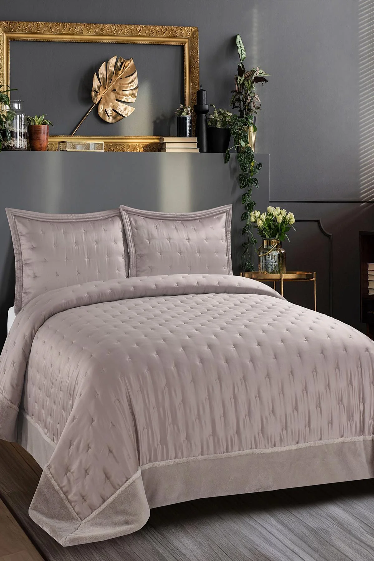 Vizon 240x260 Cm Flame Sephora Çift Kişilik Yatak Örtüsü Takımı 425446