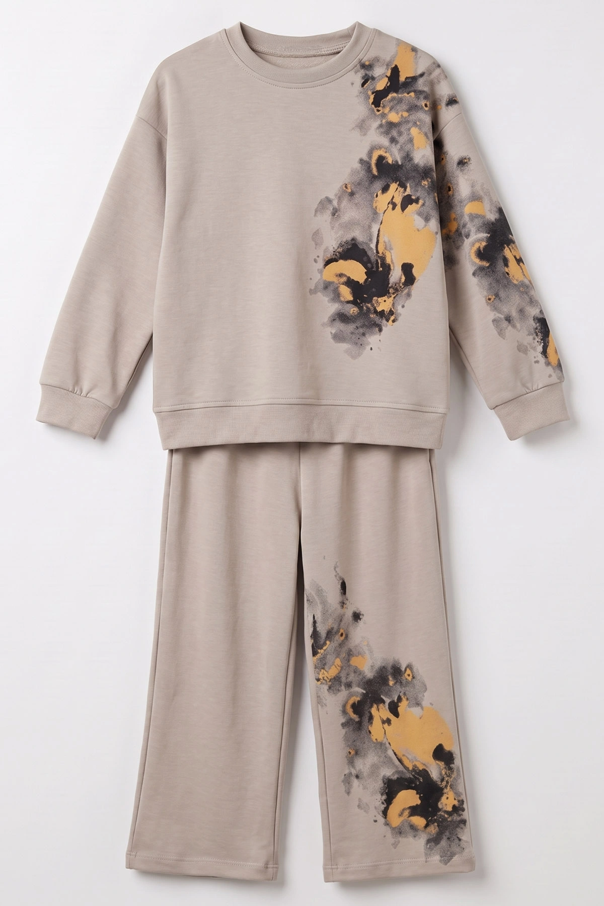 Vizon (5-12 Yaş)Batik Boyalı Modal Kumaş Kız Çocuk 2'li Takım 490962