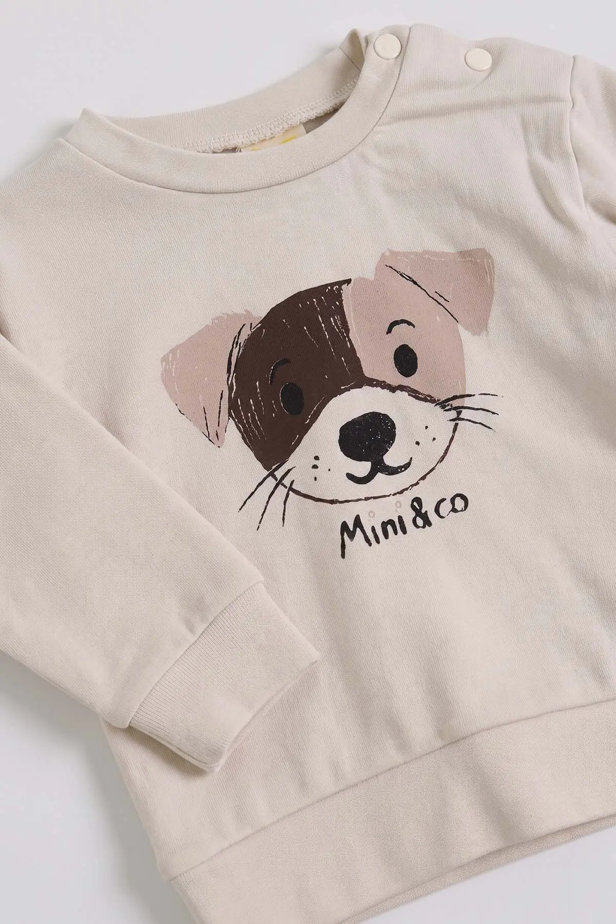 Vizon (6-18 Ay)Köpek Baskılı Çıtçıtlı Çimalı Erkek Bebek Takım 477642