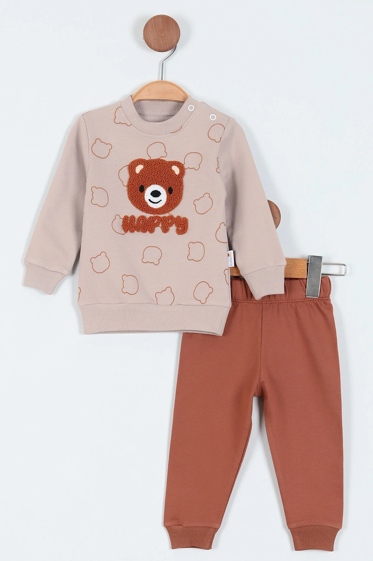 Vizon (6-24 Ay) Nakışlı İki İp Erkek Bebe Takım 226756