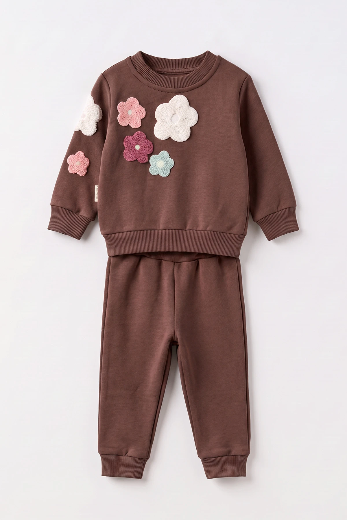 Vizon (6-24 Ay) Papatya Nakışlı  3 İp Şardonlu Kız Bebek 2'li Takım 499438