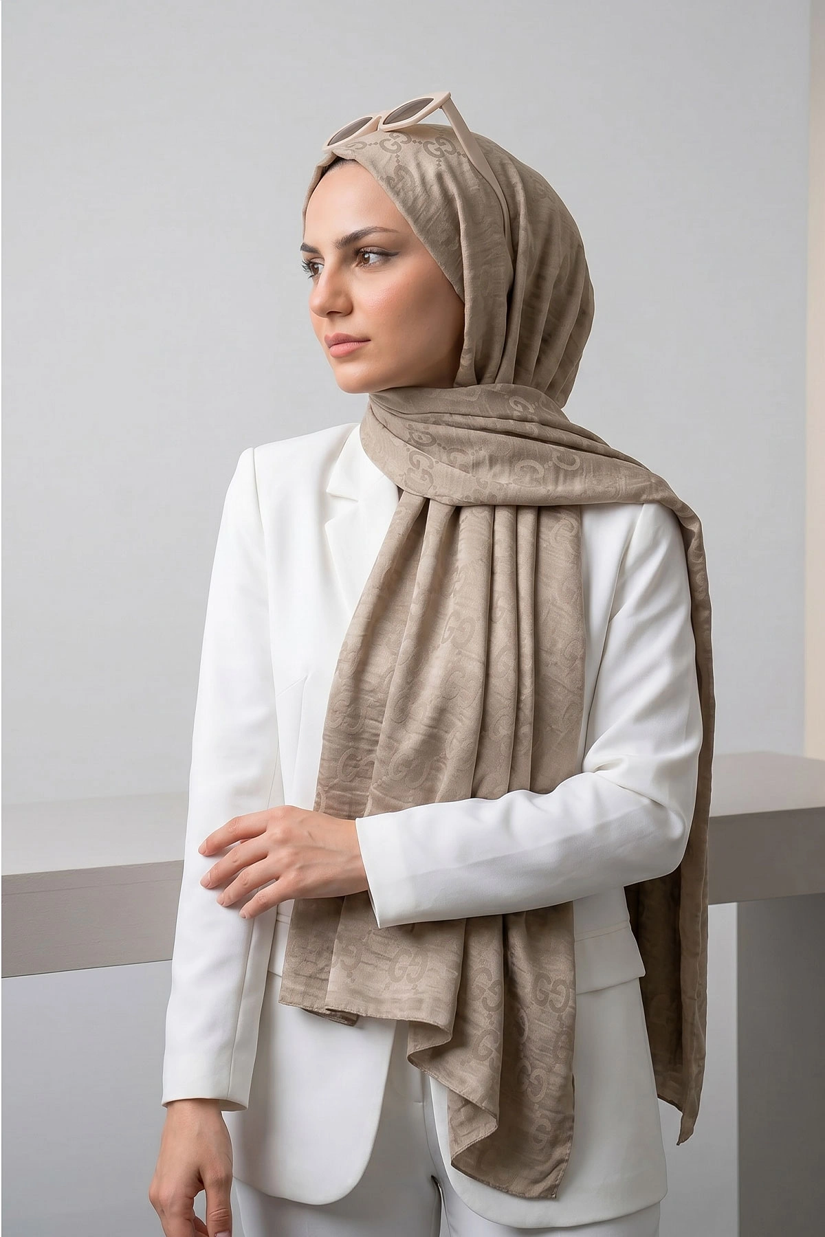 Vizon 70x180 Cm Elegance Premium Pamuk Jakar Şal 475027